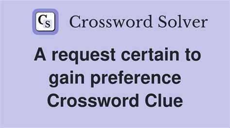 crossword solvers request|request crossword clue answer.